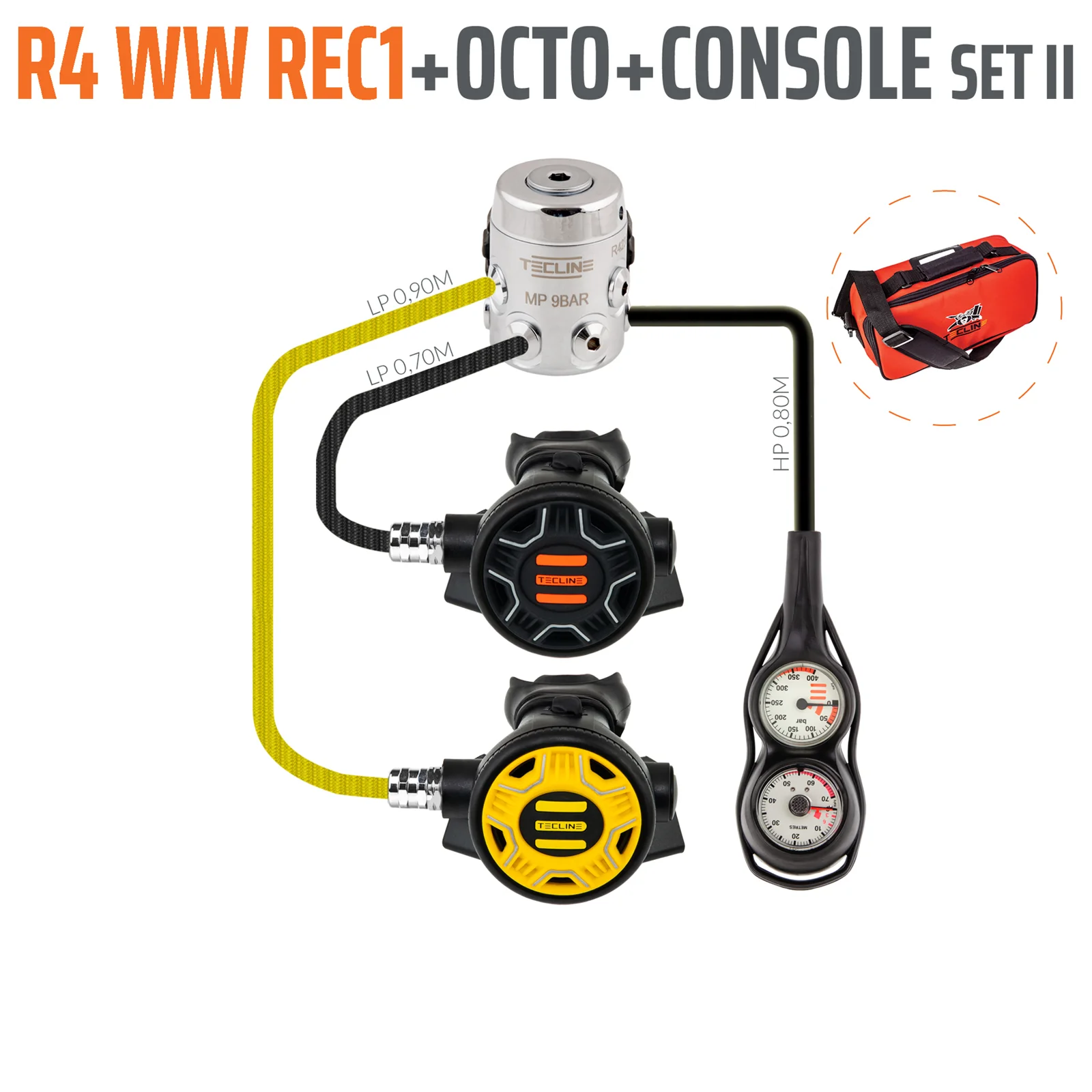 Regulator R4 WW REC1 set II with octo and 2 elements console - EN250A > 10°C