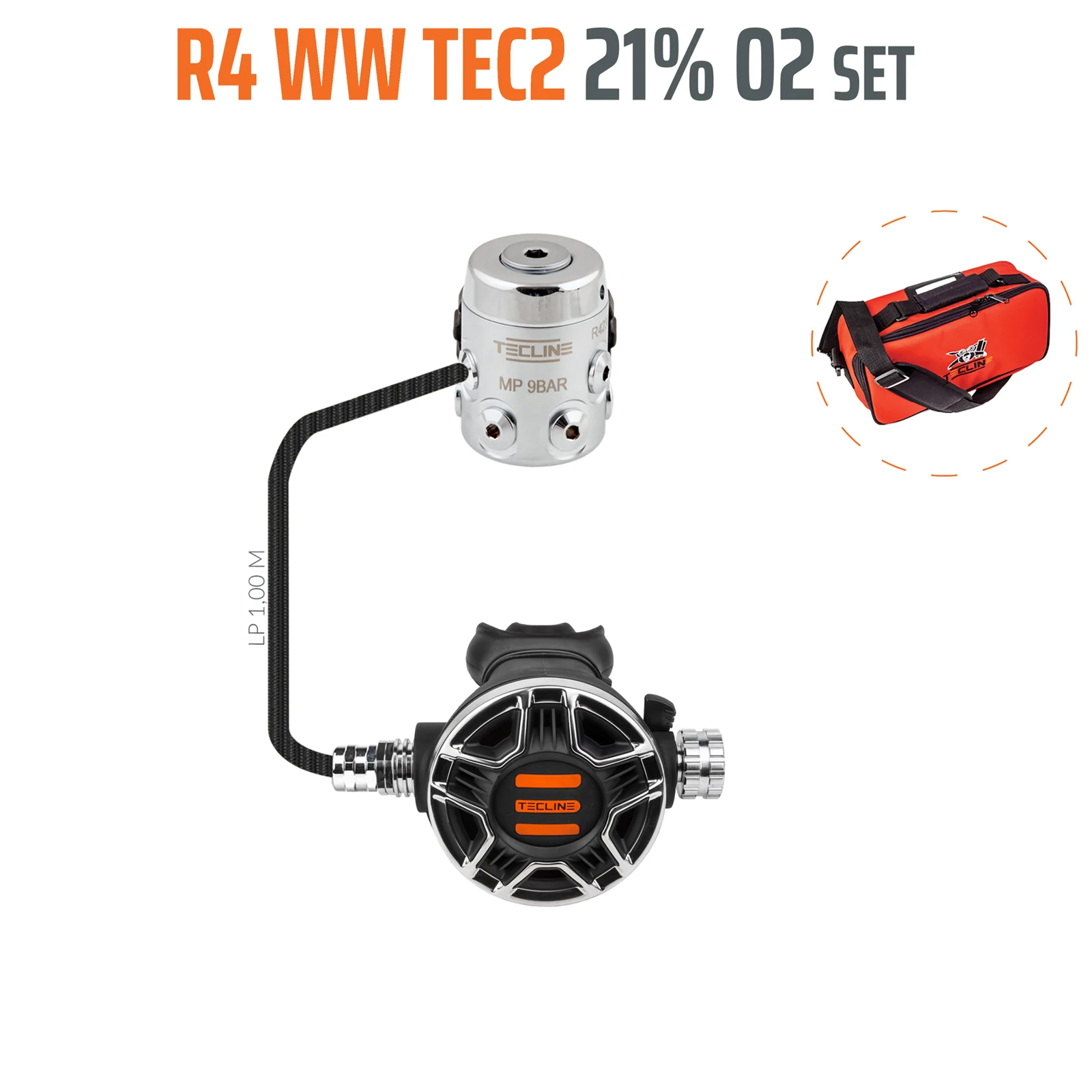 Regulator R4 WW TEC2 21% O2 G5/8, stage set - EN250A > 10°C