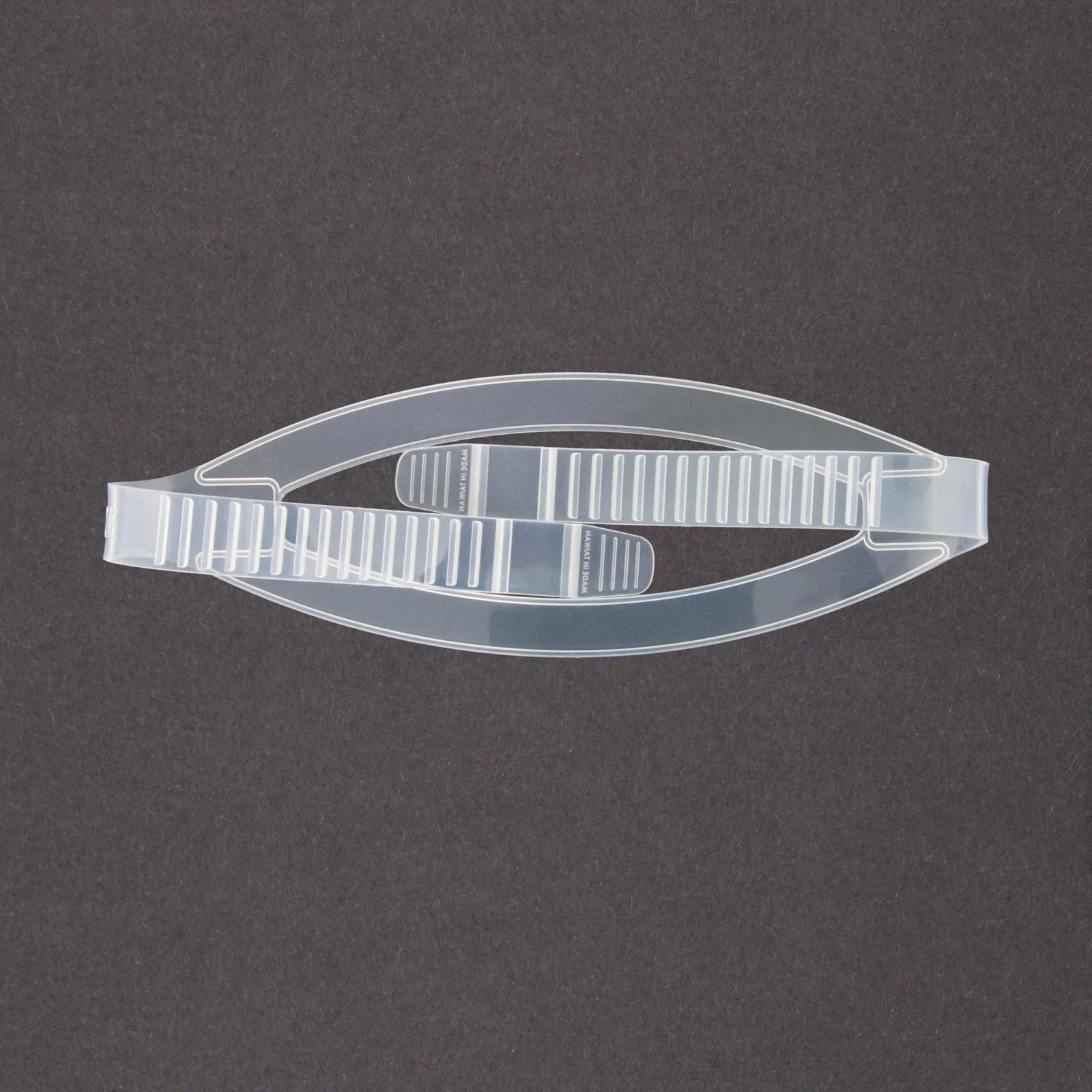 Mask strap, clear silicone - 20mm