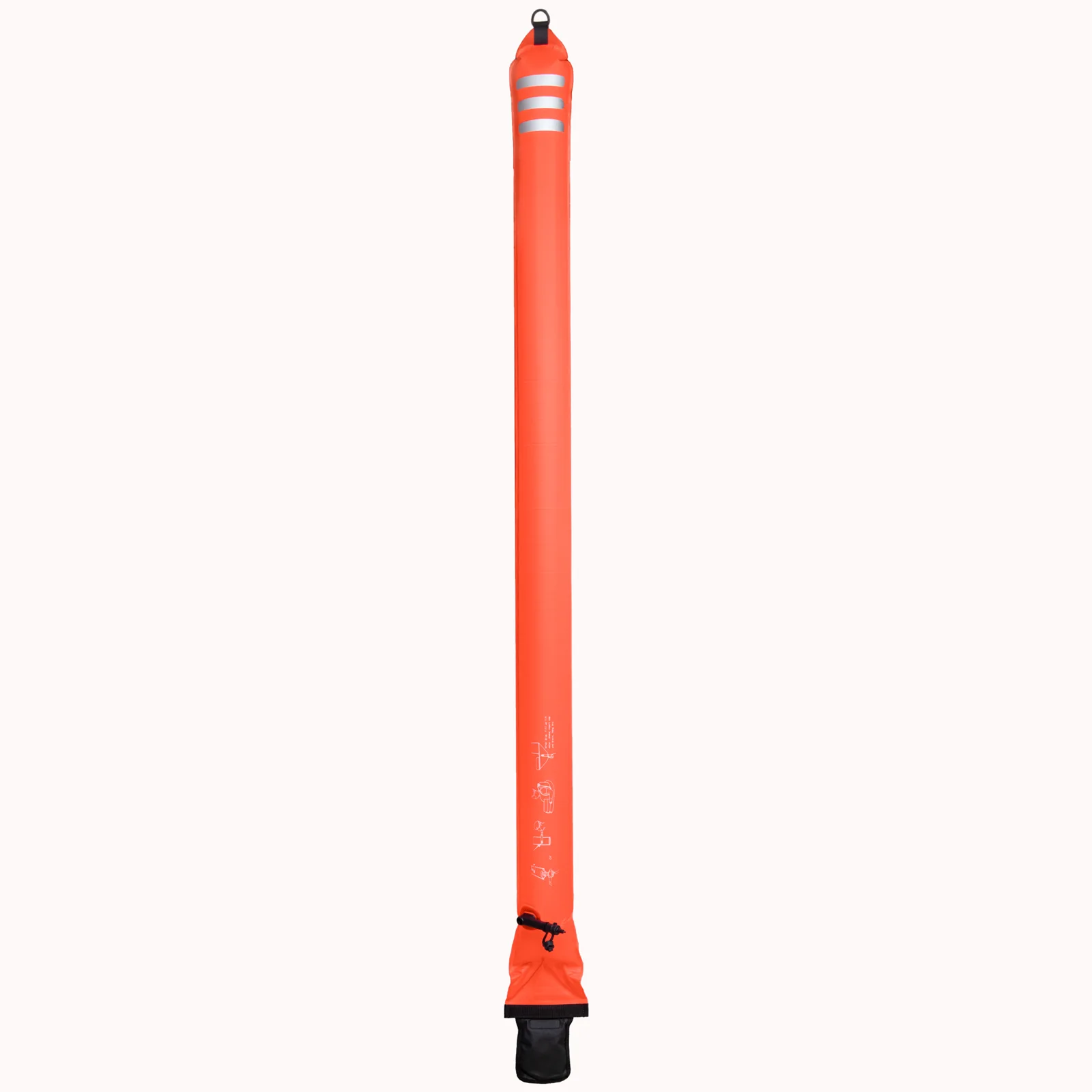 Semi closed buoy 15/183 cm , OPR valve, integrated with spool and 30 m line - orange