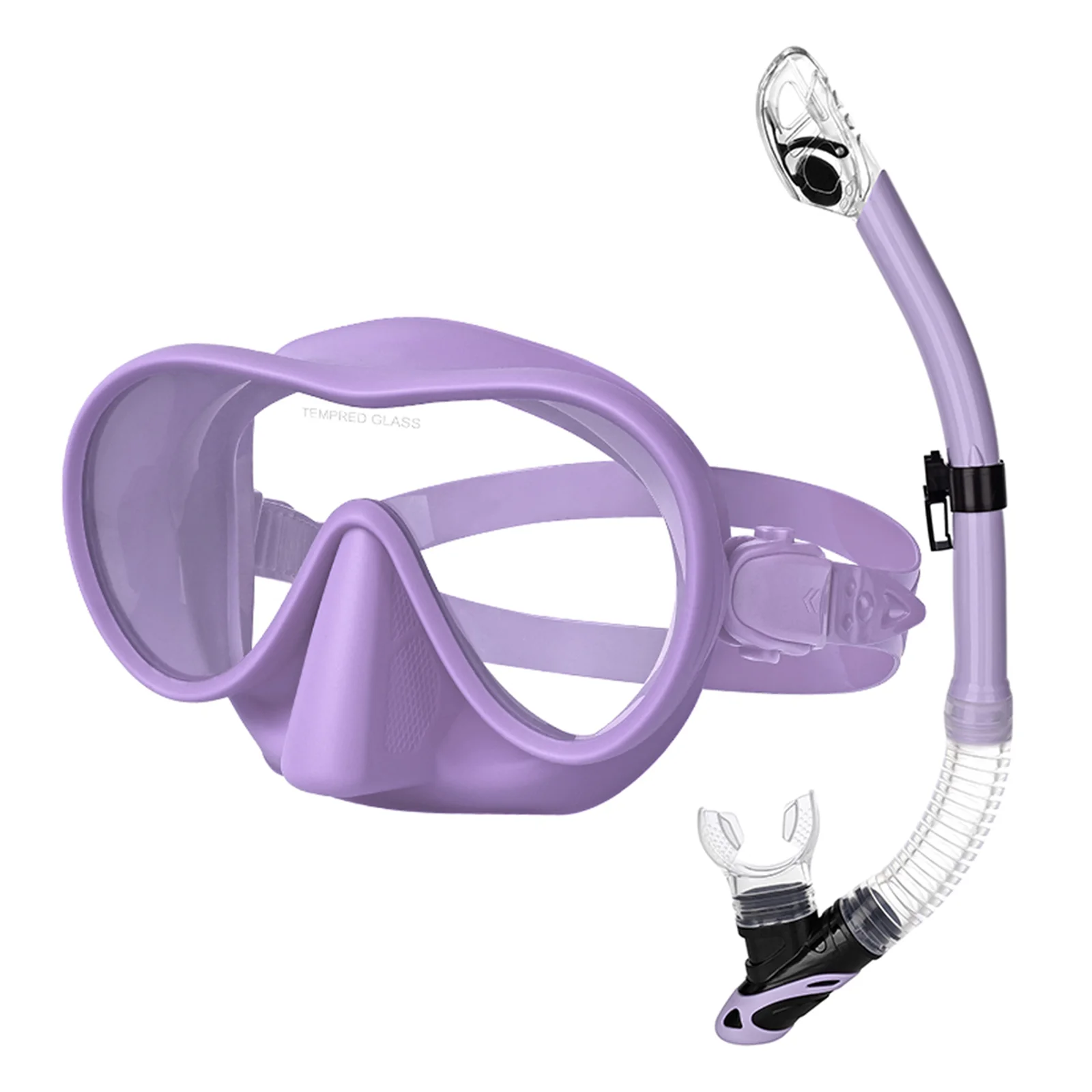 Tecline Frameless SV mask size S + snorkel, violet set - Tecline