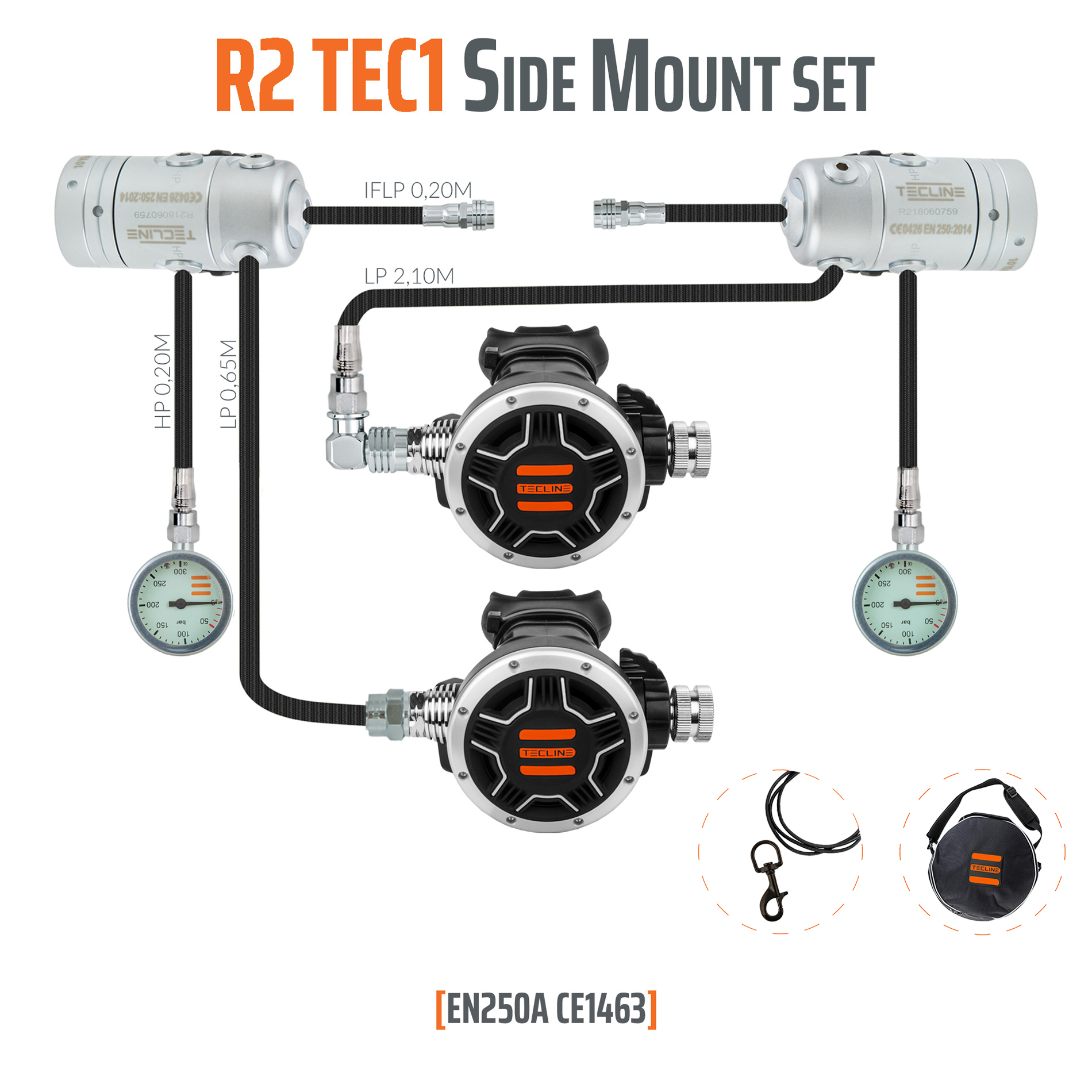 Regulator R2 TEC1 Side Mount set - EN250A