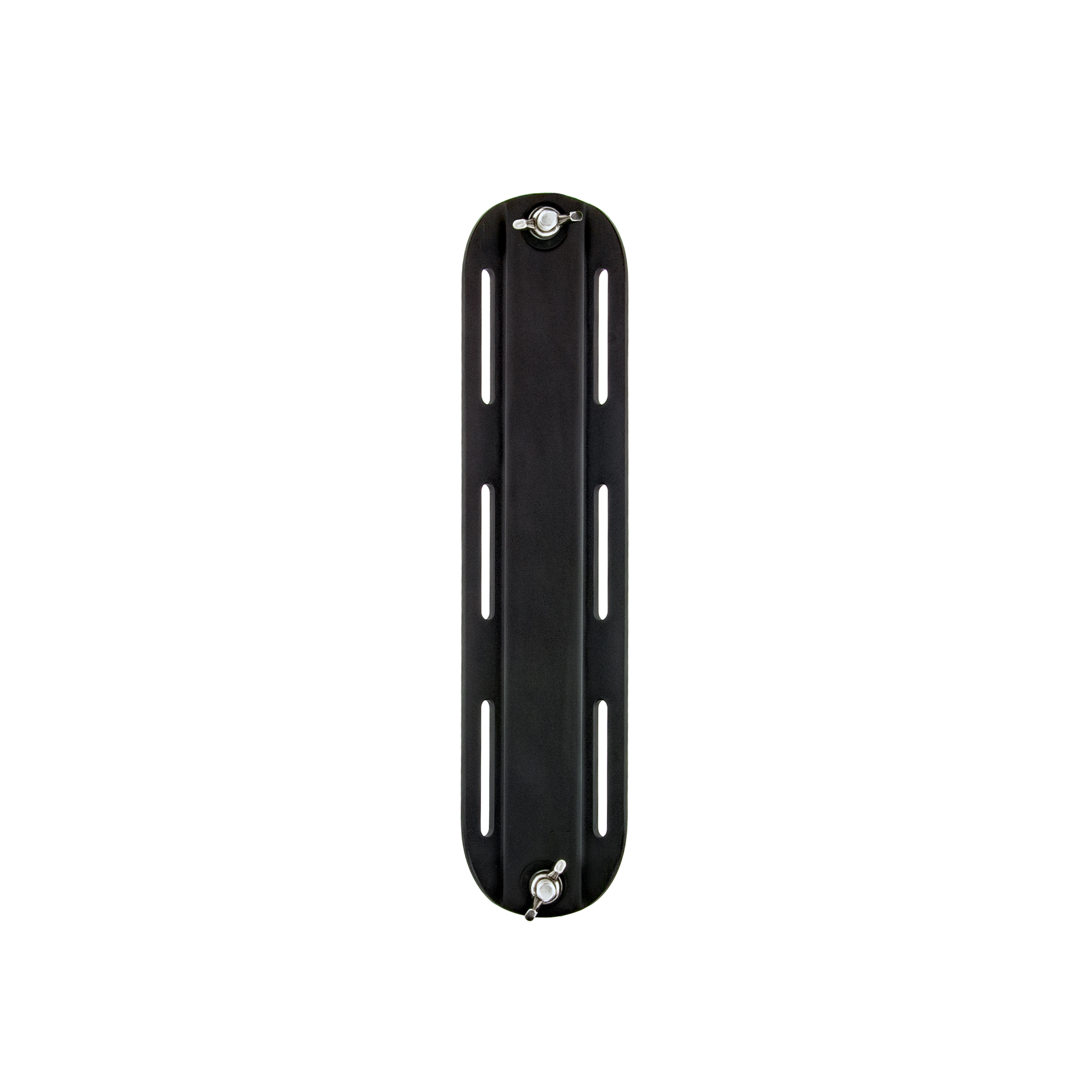 Single tank aluminum adapter with screws, short, black - 7x30,5cm 225g