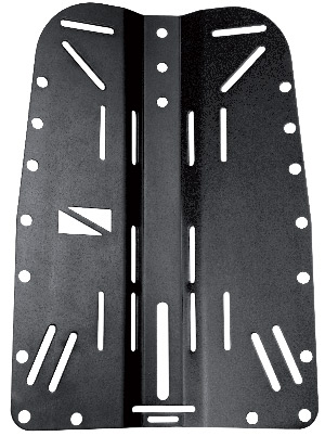 Backplate alu (0,85kg), black - oxidized