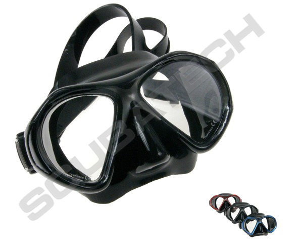 Mask Viper, black silicone, black-silver frame