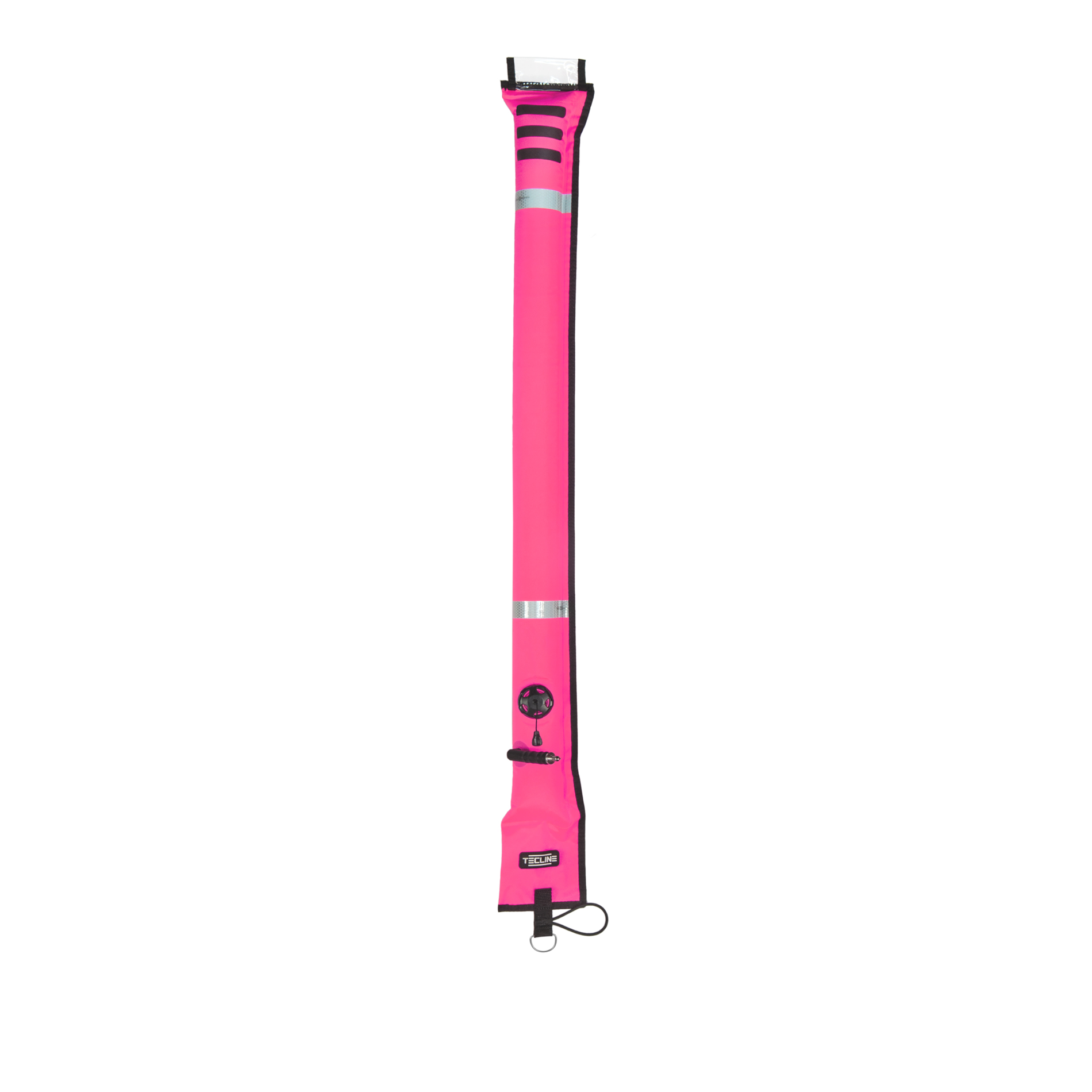 Closed buoy 11/117 cm, OPR valve, metal oral valve, with d-ring - pink