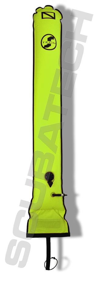 Buoy deco 25/150 cm, pressure release valve, self sealing, yellow
