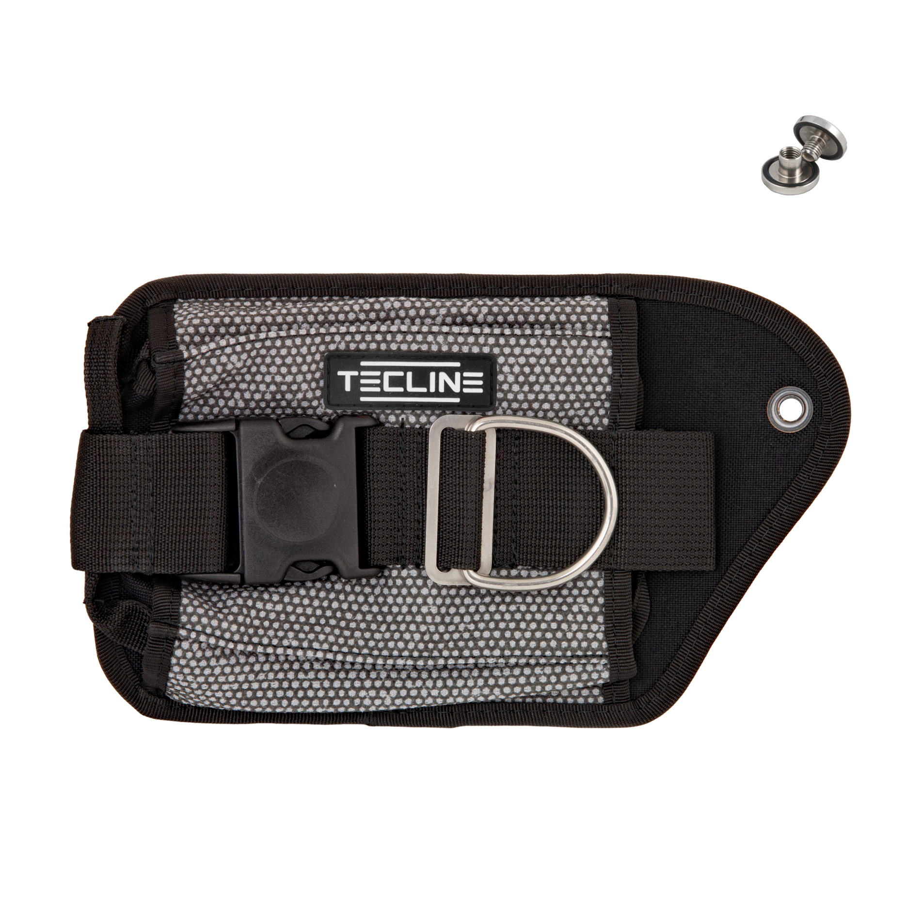 Double weight pocket Grey Kevlar, left - Tecline