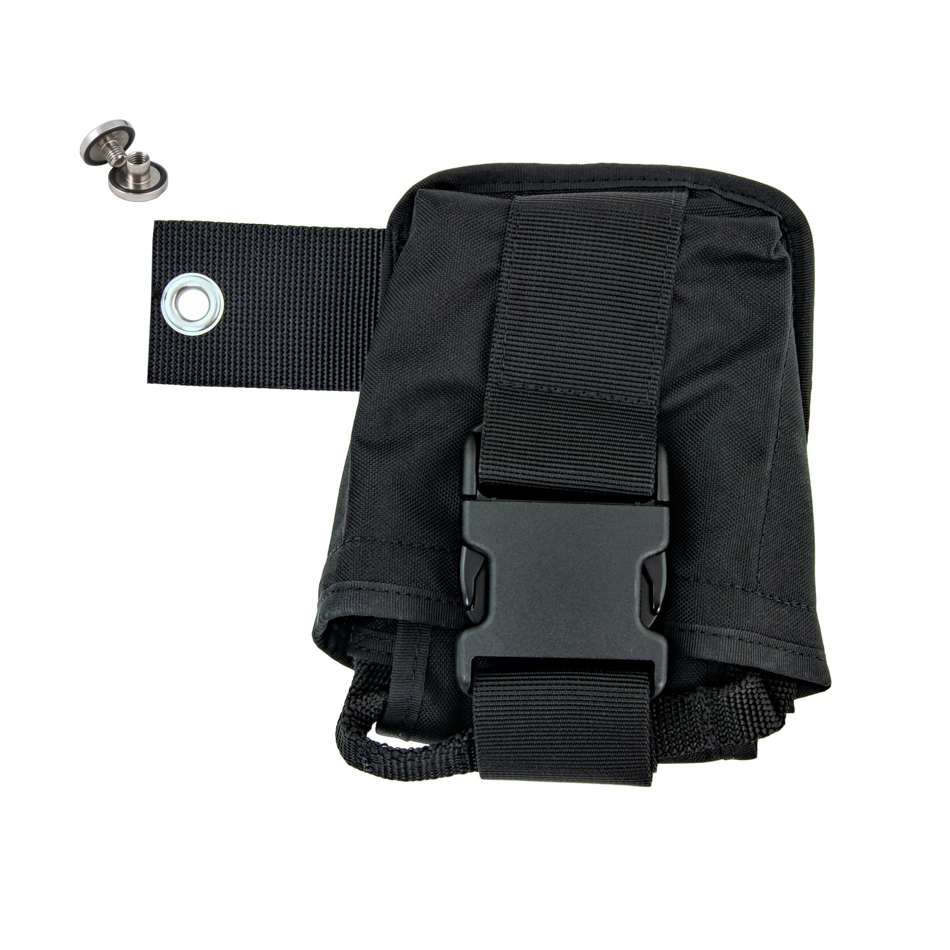 Double weight pocket soft, fixed to BP, right, black - Tecline