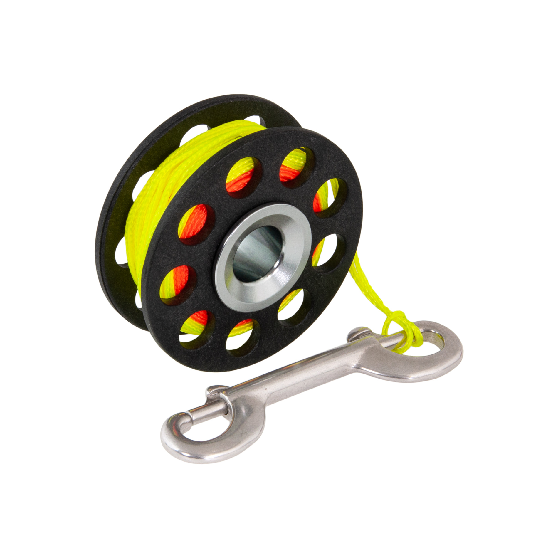 Spool 15 m with spinner and SS 100 mm snap
