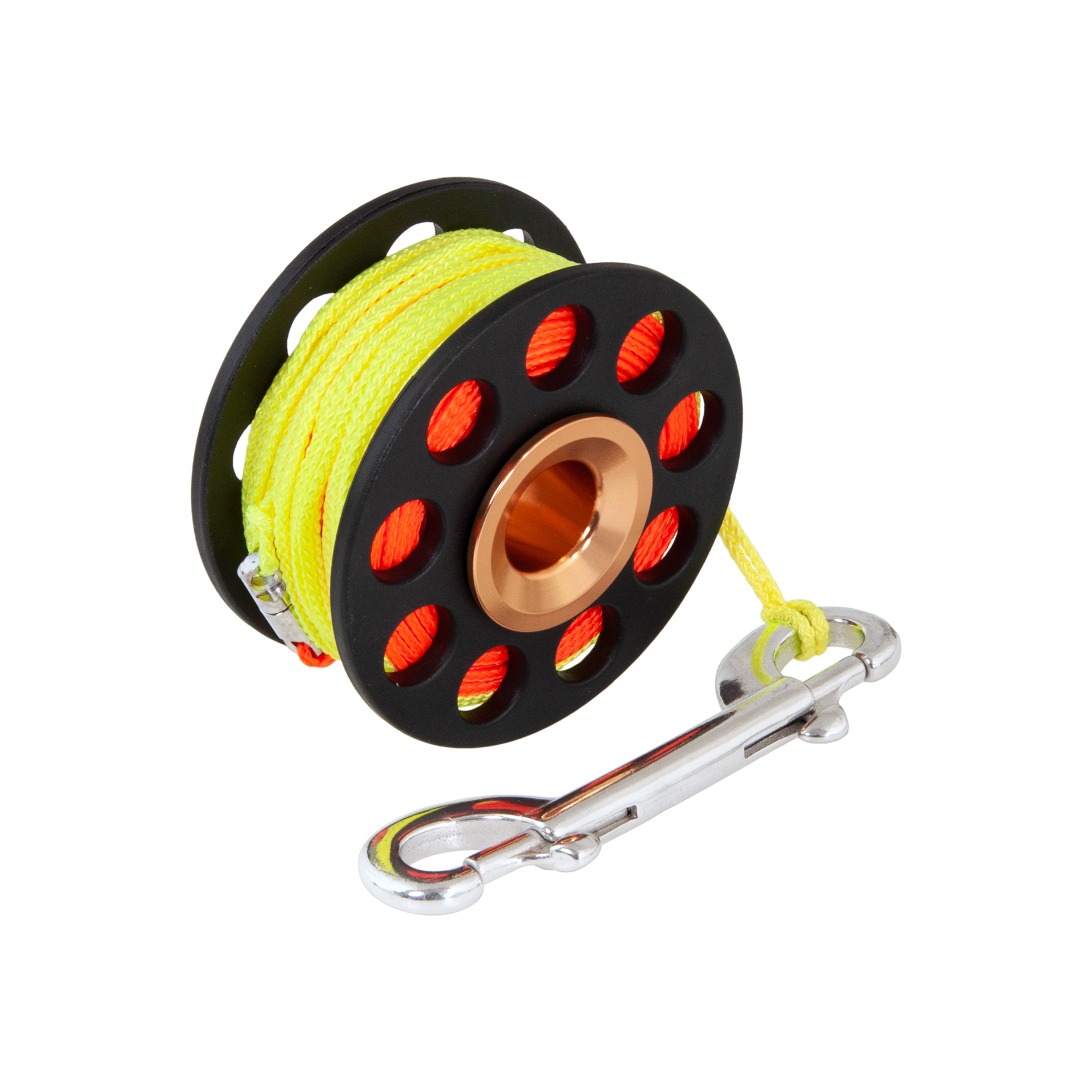 Spool 30 m with spinner and SS 100 mm snap