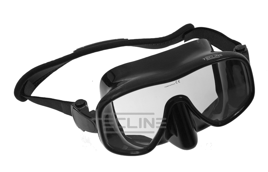 TecLine Frameless View mask w/neoprene strap, black
