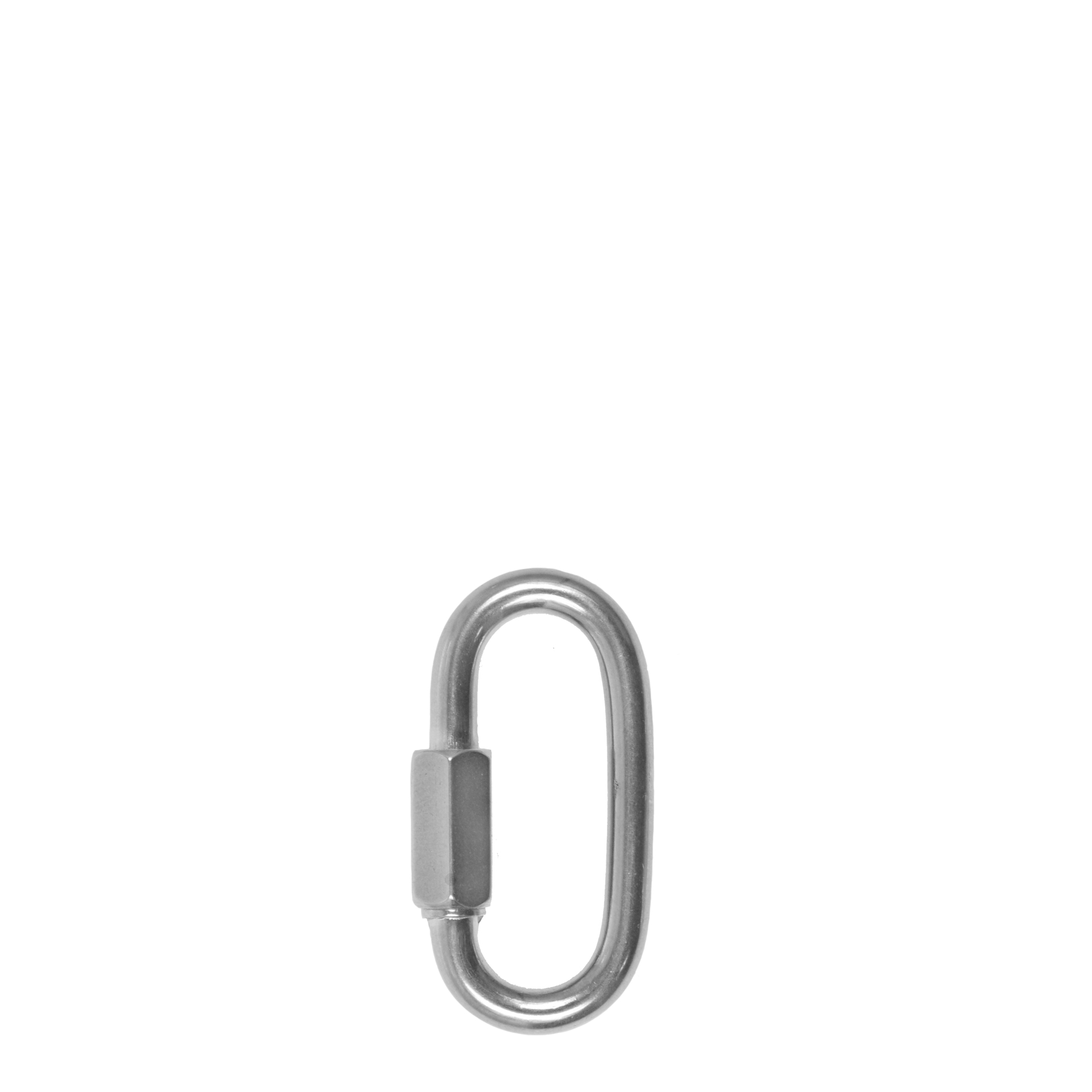 Mosqueton Oval Inox con Tuerca 60mm