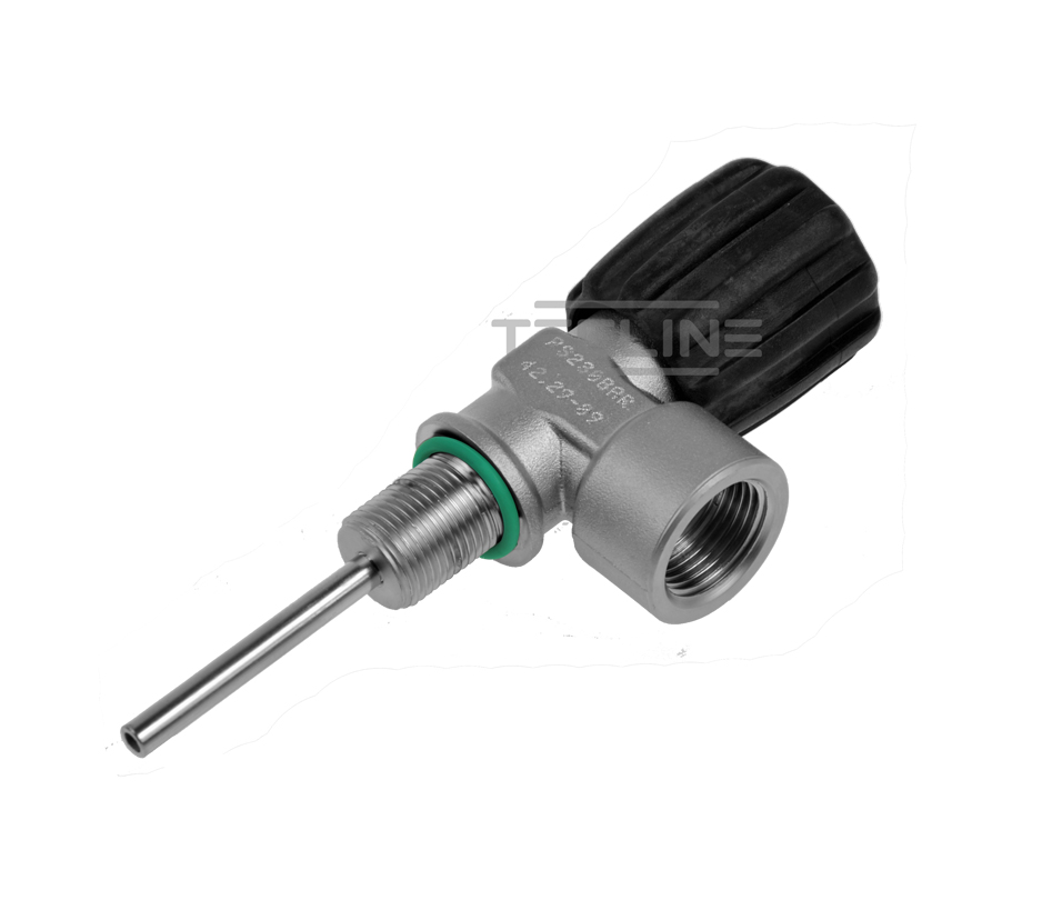 Mono valve for 0,85L alu tanks, M 18x1,5, 232 bar - Viton