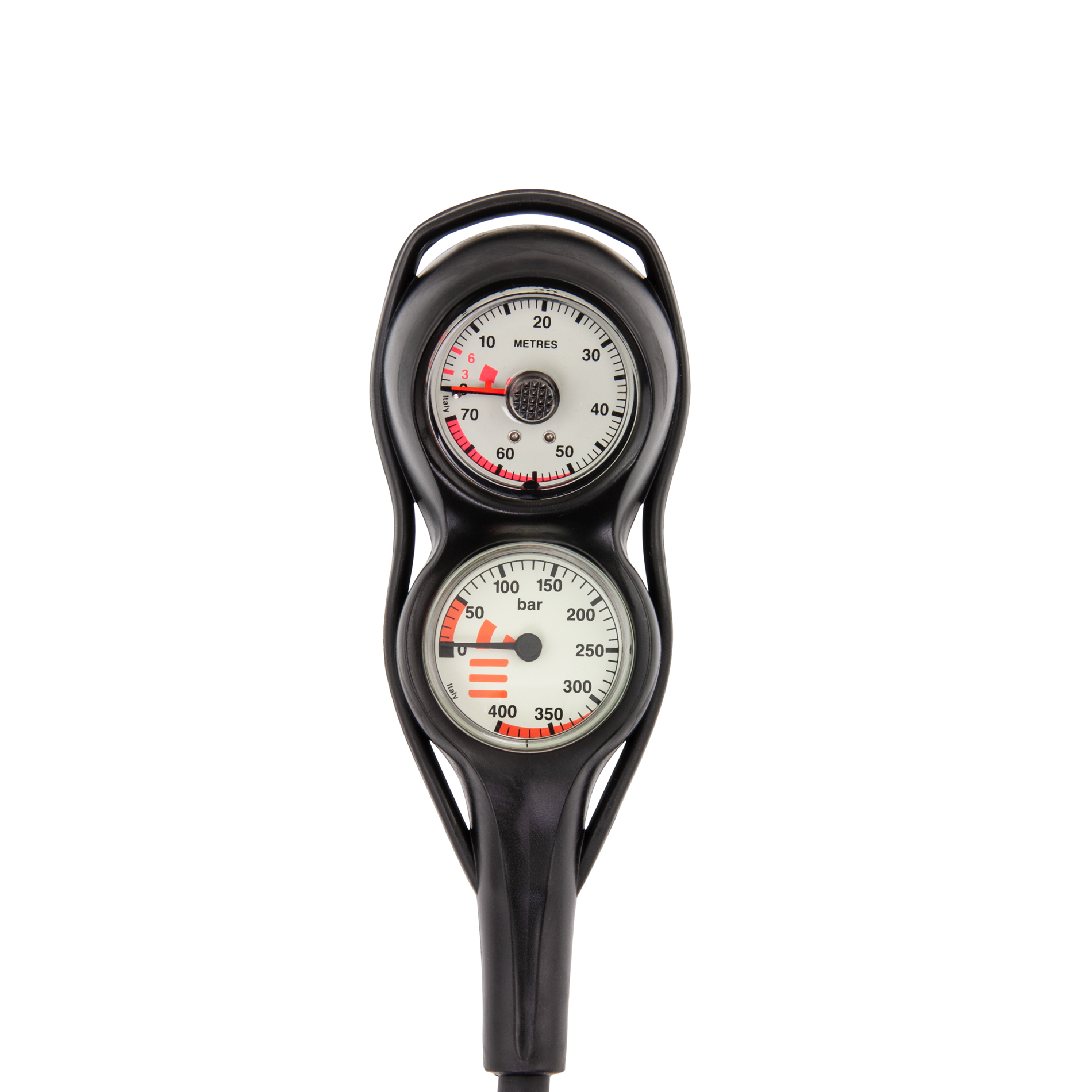 Console Tecline EVO II, SPG 52 mm, scale 400 bar + depthgauge, HP hose 80 cm