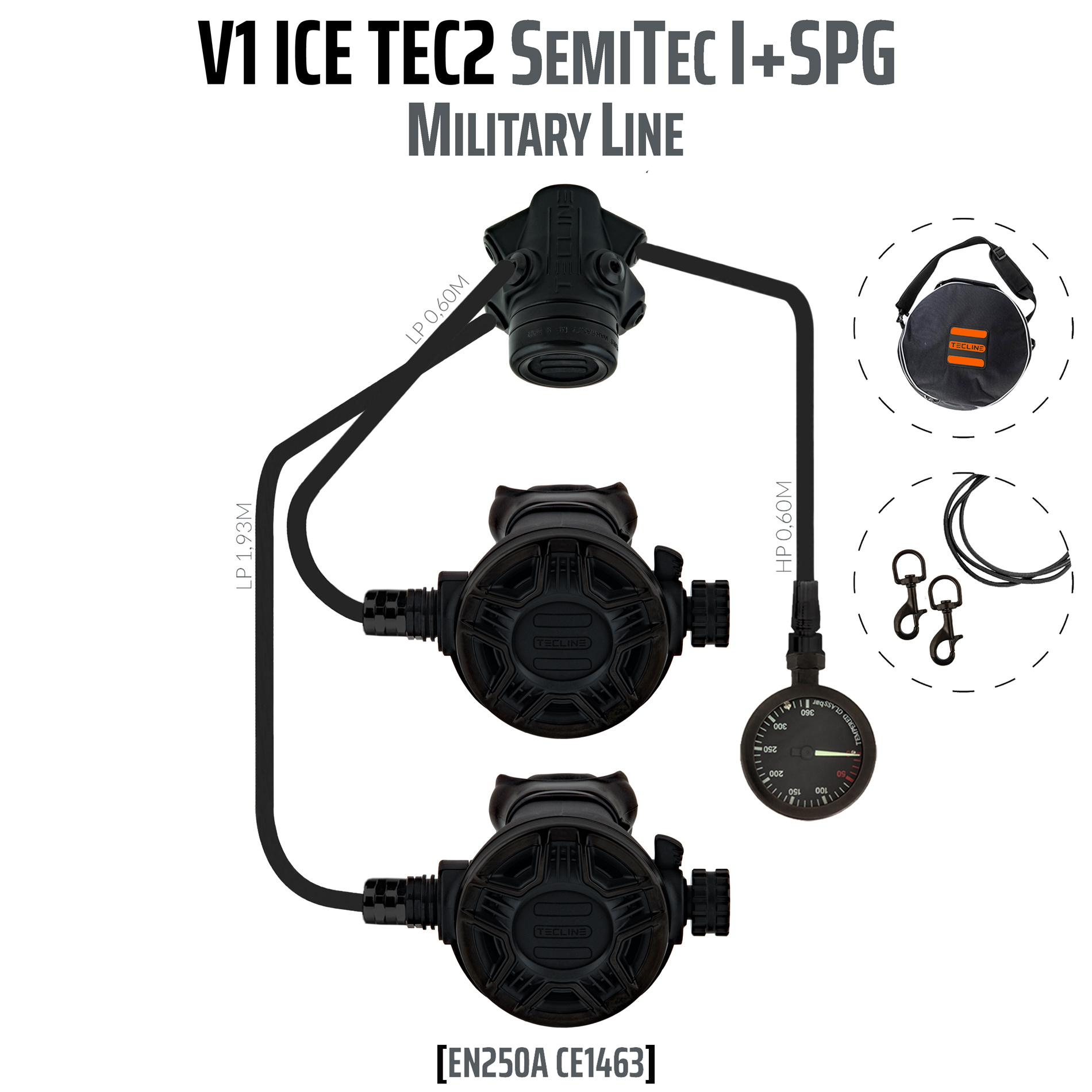 Regulator V1 ICE TEC2 rev. SemiTec I set with SPG - EN250A - Military Line
