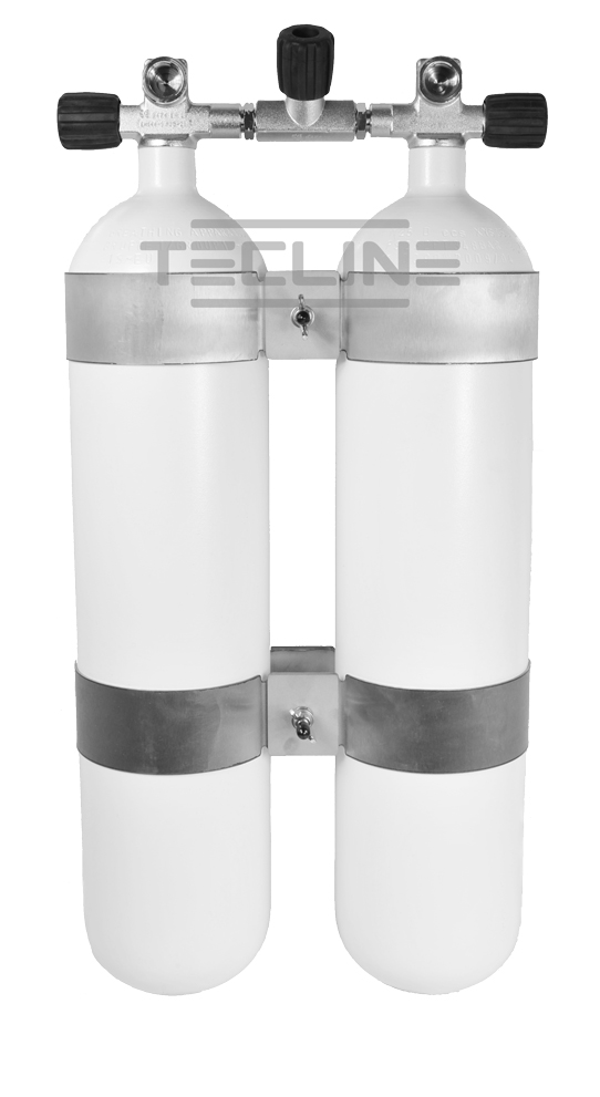 Double tank 2 x 7L, 140 mm, 300 bar, Eurocylinder, wide distance