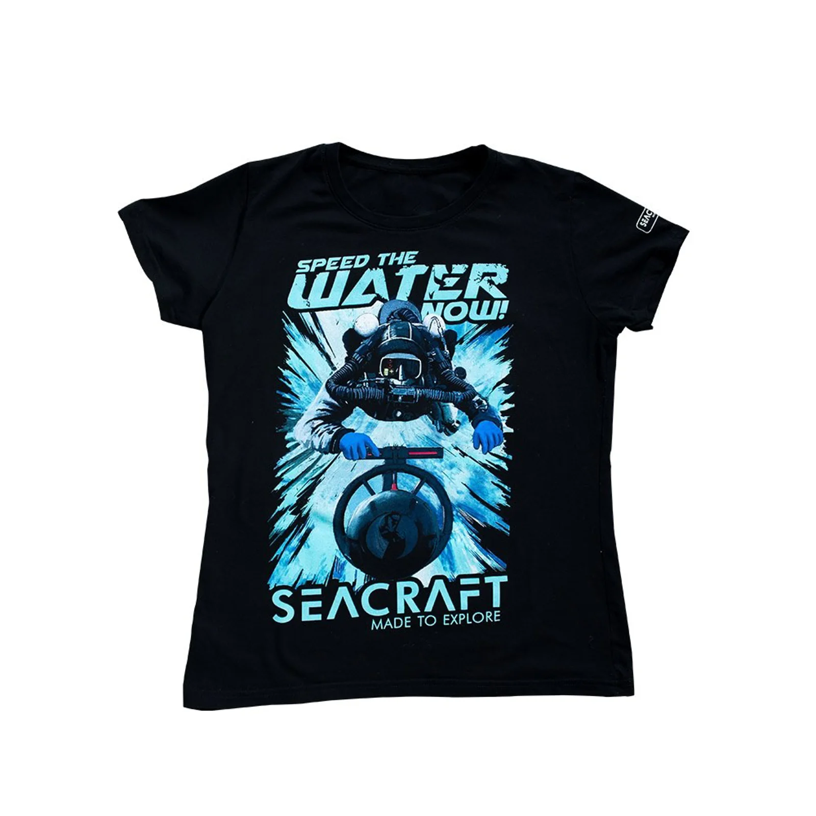 Seacraft Black cotton t-shirt (two-sided multicolor print) - male (XL)