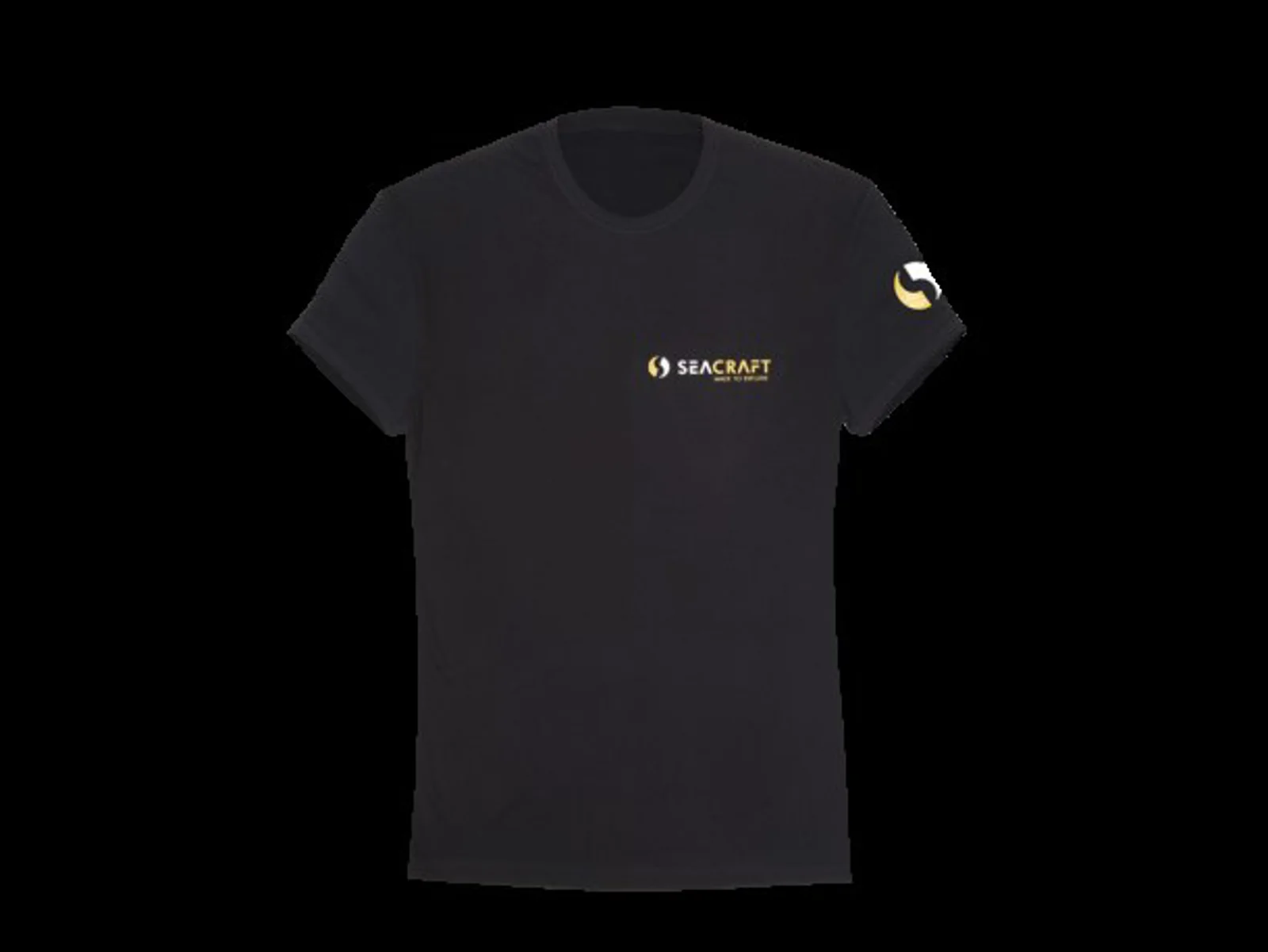 Seacraft Black cotton company t‐shirt (print on the back and logotype in front) ‐ male (L)