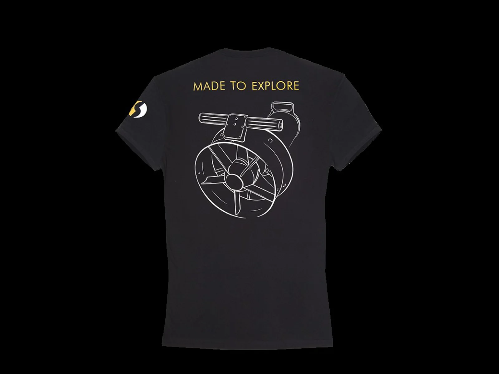 Seacraft Black cotton company t‐shirt (print on the back and logotype in front) ‐ female (L)