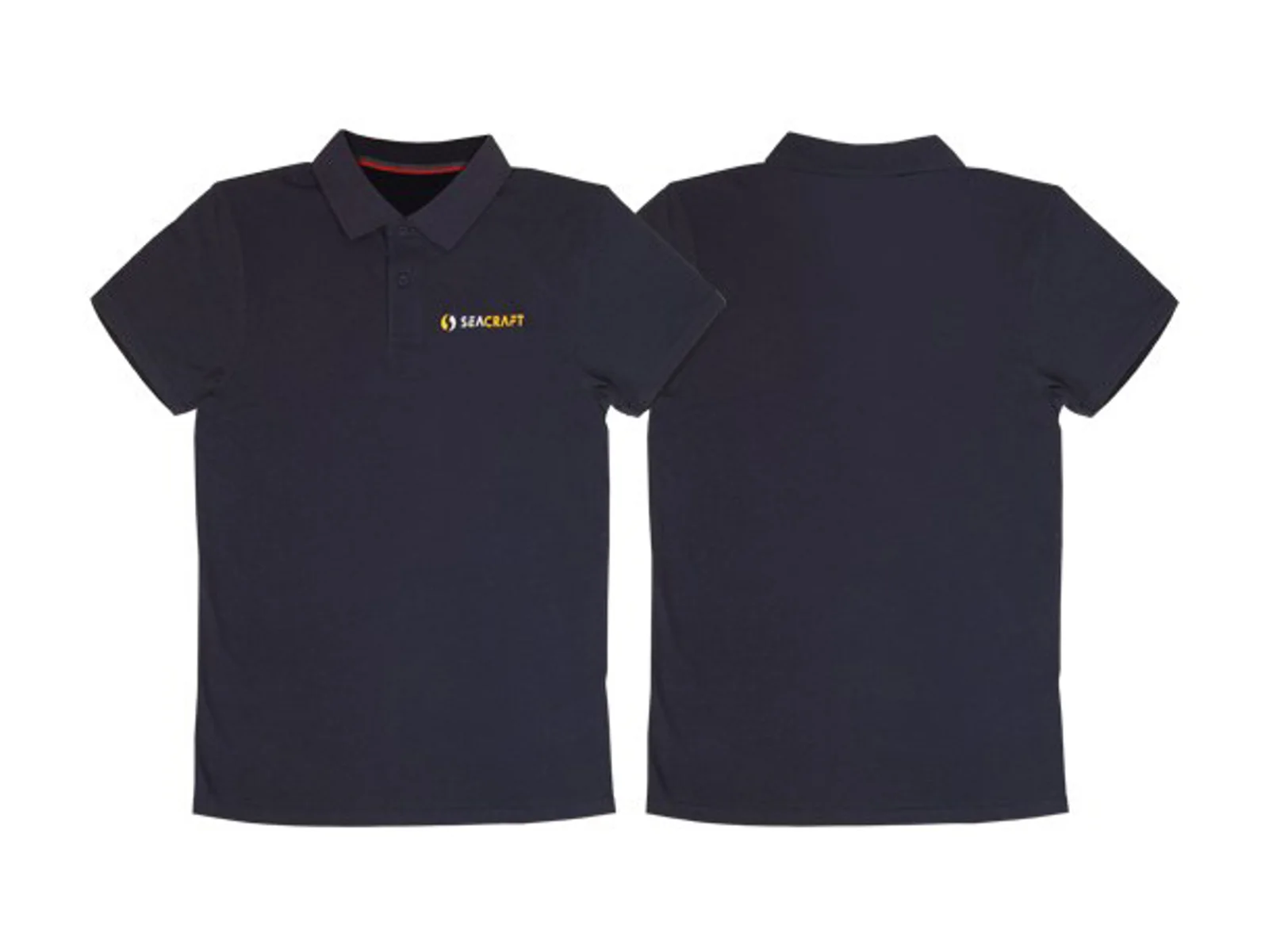 Seacraft Blue 6 polo shirt (navy blue, embroidered logotype) ‐ male (L)