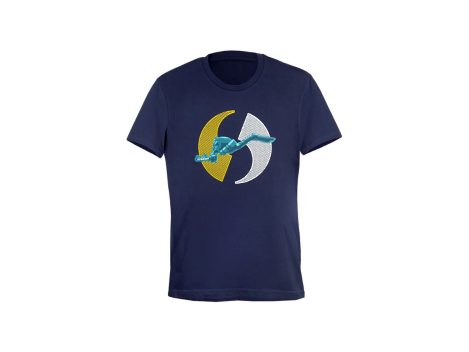 Seacraft Blue 6 cotton t‐shirt (navy blue, print in front) ‐ male (S)