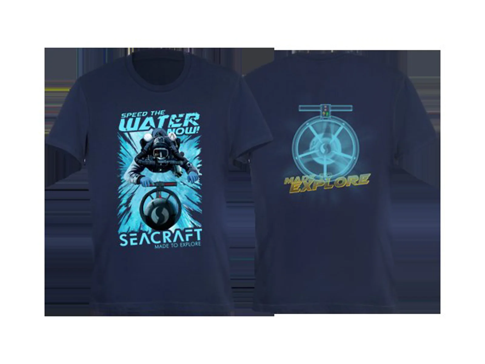 Seacraft Speed The Water t-shirt (navy blue, print in front) - male (XL)